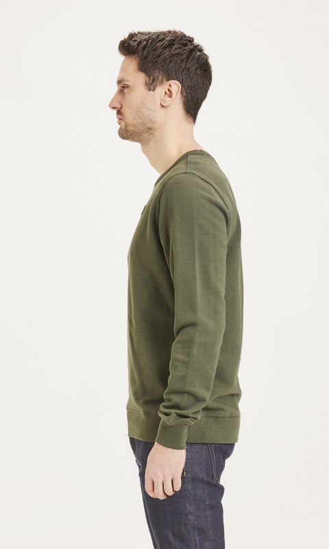 Elm Basic Badge Sweat - green melange